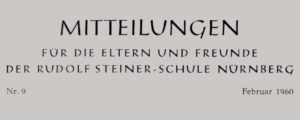 Schulgeschichte: Mitteilungen Februar 1960