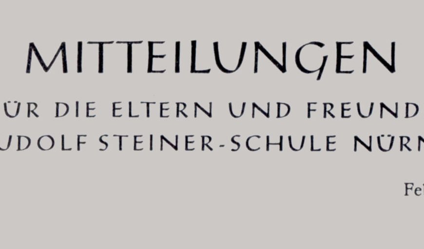 Schulgeschichte: Mitteilungen Februar 1960