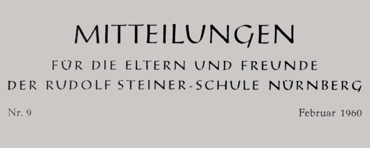 Schulgeschichte: Mitteilungen Februar 1960