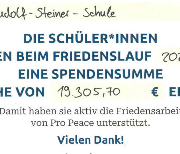 Friedenstag und Spendenlauf (UPDATE)